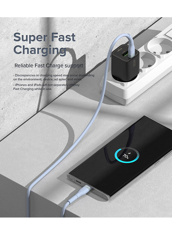 Ringke Fast Charging Pastel Cable USB Type-C to Type-C - Blue (2m)